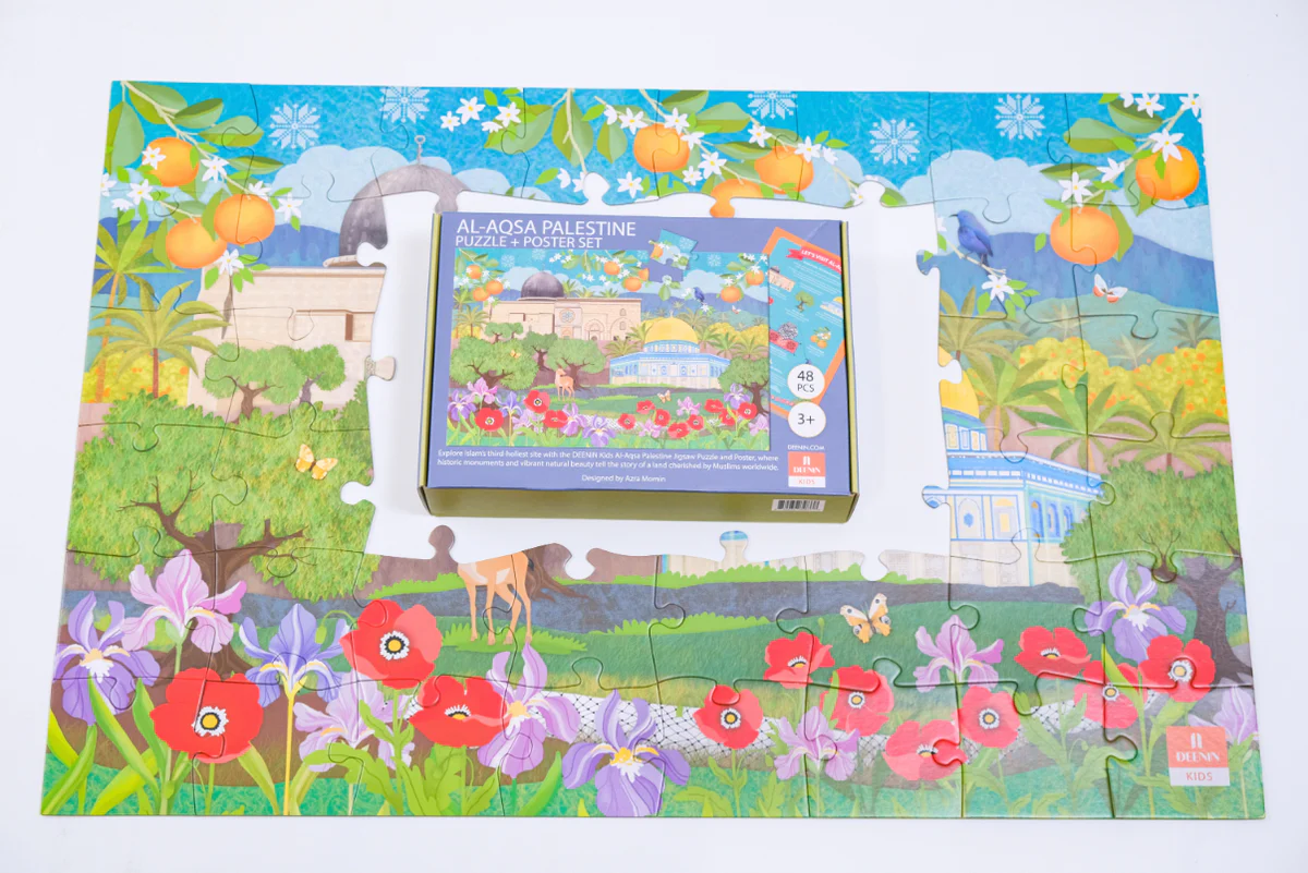 Kids Al-Aqsa Palestine Puzzle + Poster - 48 piece - Image 3