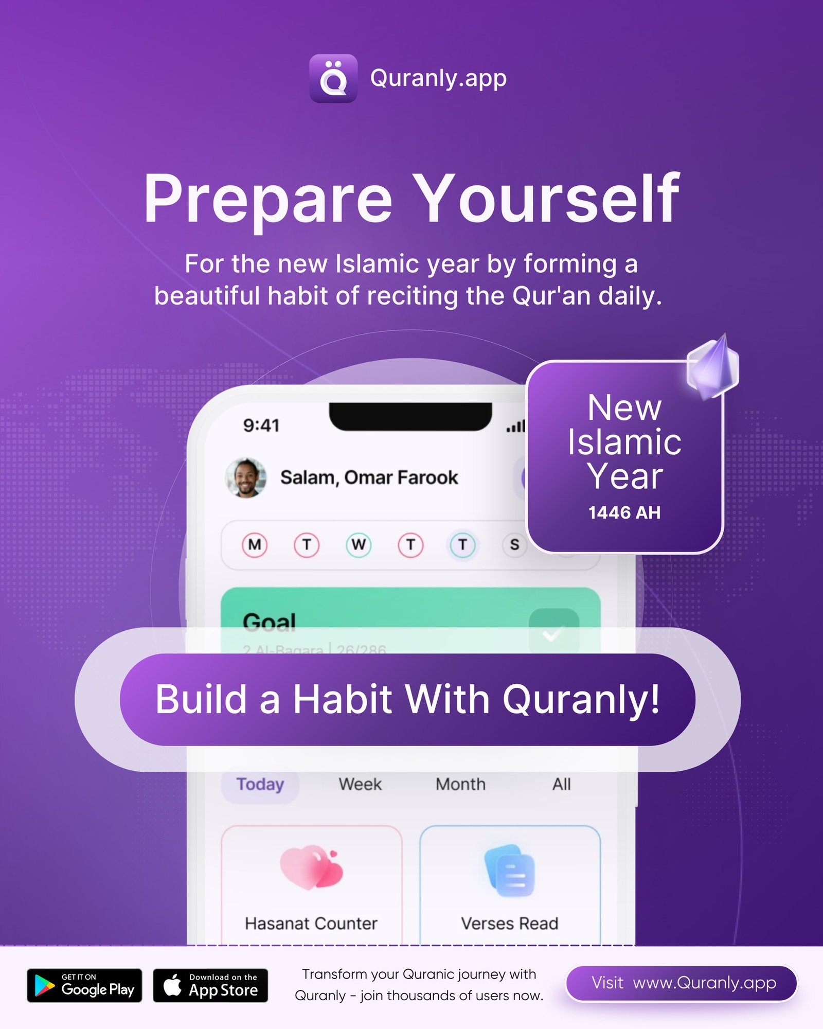Quranly - Habit building Qur'an app